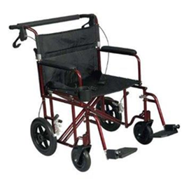 Medline :: 22" TRANSPORT CHAIR WITH 12 INCH REAR WHEELS