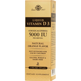 Liquid Vitamin D3 (Cholecalciferol) 5000 IU - Natural Orange Flavor