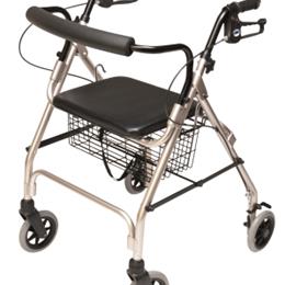 Image of Lumex Walkabout Lite Four-Wheel Rollator, Champagne 2