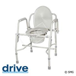 K.D. Deluxe Steel Drop-Arm Commode