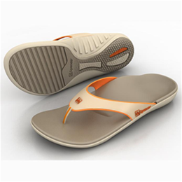 Spenco® Polysorb® Total Support Yumi Sandals, Men's Khaki/Chili 39-326