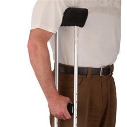 Image of Crutch Cover Set in Black Microfiber product