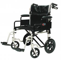 Image of Bariatric Transport Chair, Aluminum, 24W, 400 lb Capacity 1