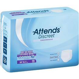 Image of APPNT30 - Attends Discreet Underwear Day/Night Extended Wear, Classic Fit, Large, 14 count (x4) 3