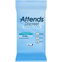 Image of ADFW40 - Attends Discreet Flushable Wipes, 40 count (x12) 3
