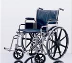 WHEELCHAIR EXCEL 22&quot; WIDE RDLA S/A FT - Excel Extra Wide Wheelchair. Seat 22&quot;W X 18&quot;D; Navy, Vinyl Uphol