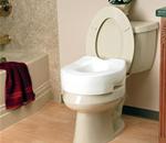 Invacare Raised Toilet Seat - Elevates toilet seat 5&quot; above existing toilet seat height. The s