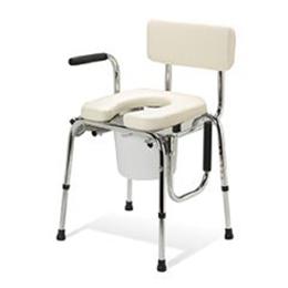 Image of Padded Drop-Arm Commode