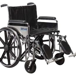 Wheelchair Ex. Hvy Duty 24 Det Full Arms & S/A Footrests thumbnail