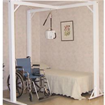 T-Shape 3-Post Bedroom System - The 3-Post Bedroom System allows for the use of a ceiling lif