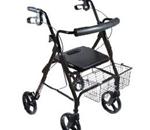Aluminum Rollator - No Assembly needed, adjustable handles, portable.