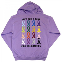 Hope Cure Zip Hood Fleece Screen Print