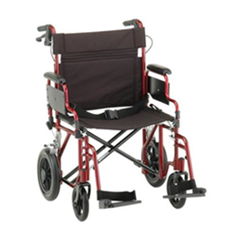 22 inch Transport Chair with 12 inch Rear Wheels thumbnail
