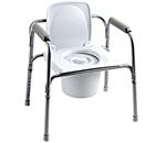 Bathroom Safety :: Invacare :: All-In-One Gray Coated Steel Commode