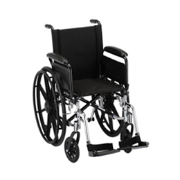 Nova Medical Products :: 16" Lightweight Wheelchair with Full Arms and Footrests
