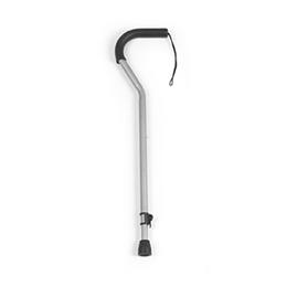Invacare :: Offset Cane with Strap and Invacare Grip - Silver