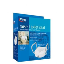 Carex®: E-Z Lock Raised Toilet Seat with Adjustable Handles thumbnail