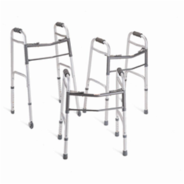 Medline :: Youth Two-Button Folding Walkers with 5" Wheels