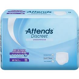 Attends :: APPNT30 - Attends Discreet Underwear Day/Night Extended Wear, Classic Fit, Large, 14 count (x4)