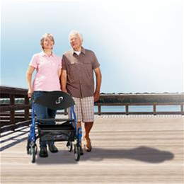 Airgo® Fusion 2-in-1 Side-Folding Rollator & Transport Wheelchair