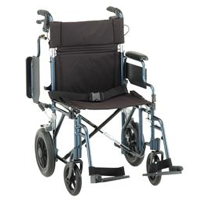 Image of 19" TRANSPORT CHAIR WITH 12 INCH WHEELS 2