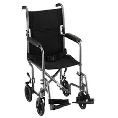 Image of 17 inch Steel Transport Chair in Hammertone 2