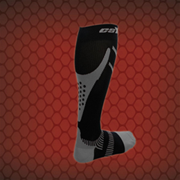 Image of CSX 20-30 Compression Sport Socks #X220-SB Silver on Black 3