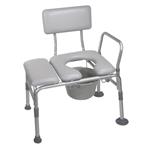 Padded Seat Transfer Bench With Commode Opening - Product Description&lt;/SPAN