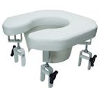 Multi-Position Open Padded Raised Toilet Seat - Unique open seat promotes patient independence and facilitates p