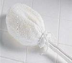 Rolyan&#174; Long Scrub Sponges - Poly foam sponges on white, plastic handles can be customized wi