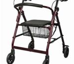 Basic Rollator - Medline&#39;s Deluxe Rollator: This rolling &quot;walker&quot; has a padded se