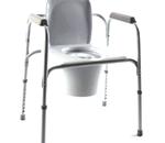 All-in-One Gray Coated Steel Commode - The Invacare all-in-one steel commode offers consumers the comfo