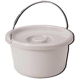 Drive Medical :: Commode Pail With Lid 7.5 Quart  Gray