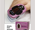 Finger Pulse Oximeter - Results can be switched towards either the patient or the caregi
