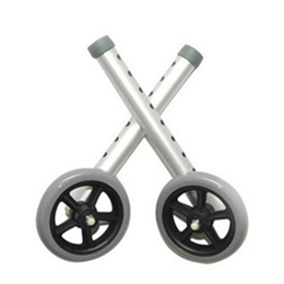 Walker wheels w/glide caps