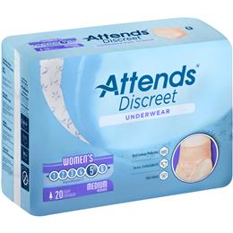 Image of ADUF20 - Attends Discreet Underwear, M, Female, 20 count (x4) 3