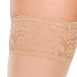 Image of Moderate Support Lace Top Thigh High 4