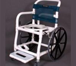 Self Propelled Shower Chair - 18&quot; Seat Width Swing-Away Arm Patient-Propelled Chair with Ring 