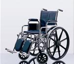 WHEELCHAIR RFLA S/A FOOTREST - Excel Narrow Wheelchair. Seat 16&quot;W X 16&quot;D; Blue, Vinyl Upholster