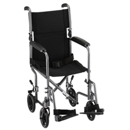 Nova Medical Products :: 17 inch Steel Transport Chair in Hammertone