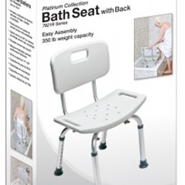 Image of Lumex Platinum Collection Bath Seat With Backrest, Retail Packaging, 7921R-1 2