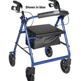Drive Medical :: Rollator  Aluminum w/Fold-Up & Removeable Back  Padded Seat