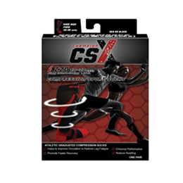 CSX 20-30 Compression Sport Socks #X220-RB Red on Black