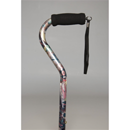 Offset Handle Cane With Lanyared