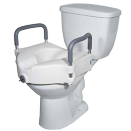 Drive :: 2 in 1 Locking Elevated Toilet Seat with Tool Free Removable Arms