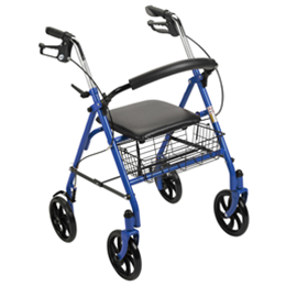 Drive :: Four Wheel Rollator Walker with Fold Up Removable Back Support