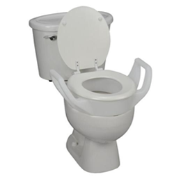 Image of Elongated Toilet Seat Riser with Arms 3