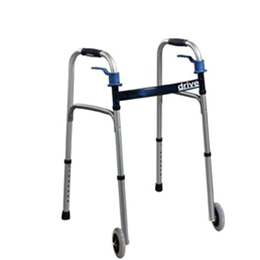 Image of DELUXE TRIGGER RELEASE FOLDING WALKER WITH 5" WHEELS