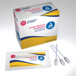 Lemon-Glycerin Swabsticks- 3 Packet 25-Pks/3
