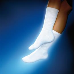 Sensifoot 8 -15 Crew Diabetic Socks Medium White